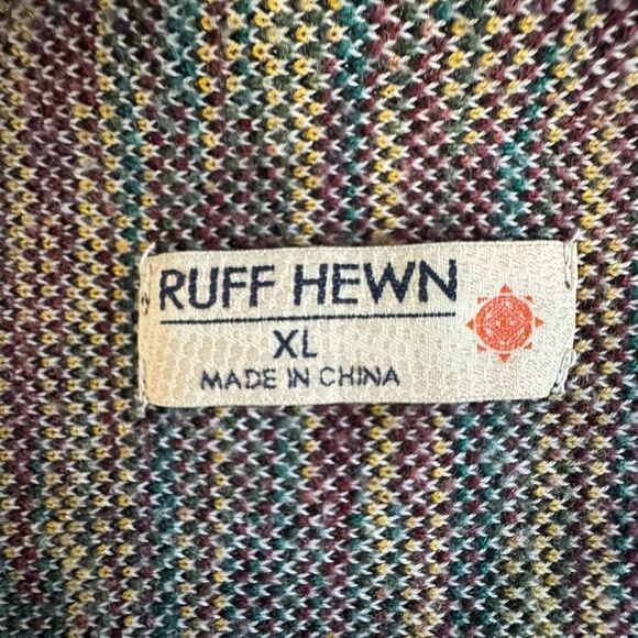 Ruff Hewn Woman Multicolor Asymmetrical Hem Southwestern Open Cardigan Size XL - Picture 5 of 9